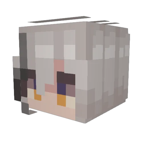 nabaomg Minecraft avatar head, 3D render