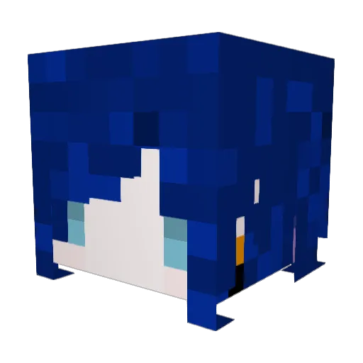nabeshoo Minecraft avatar head, 3D render