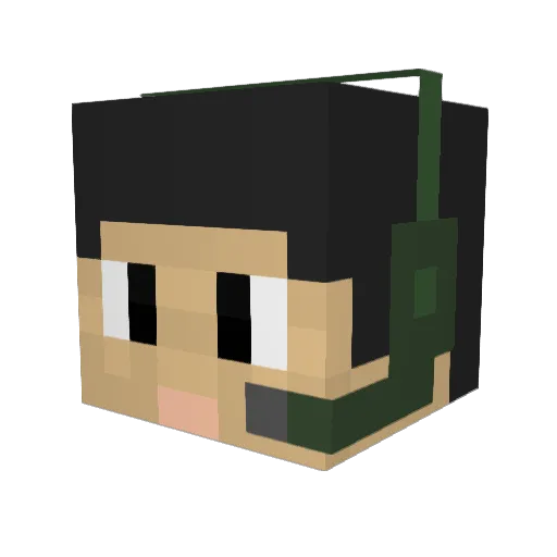 nabeyan0725 Minecraft avatar head, 3D render