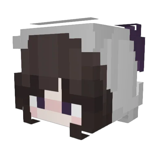 nabichu Minecraft avatar head, 3D render