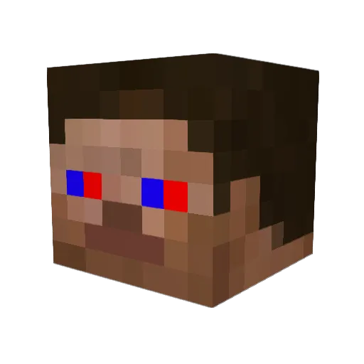 nabijaczleweli Minecraft avatar head, 3D render