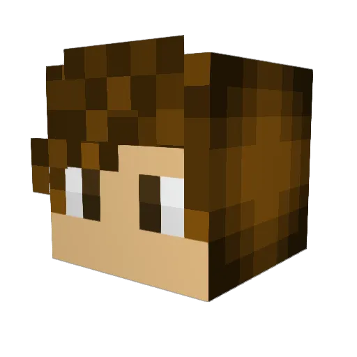 nabzk Minecraft avatar head, 3D render