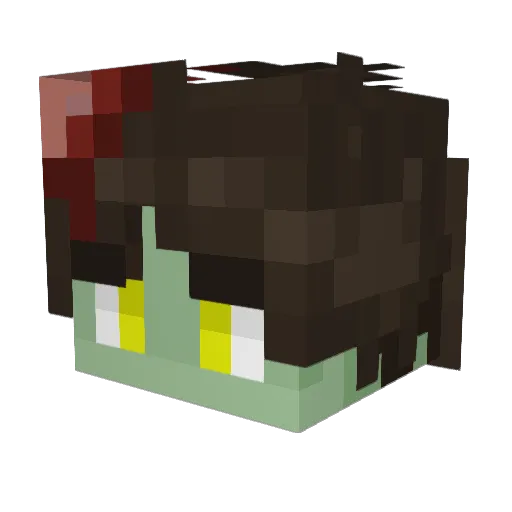 naches Minecraft avatar head, 3D render