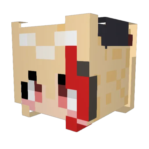 nachi_12 Minecraft avatar head, 3D render