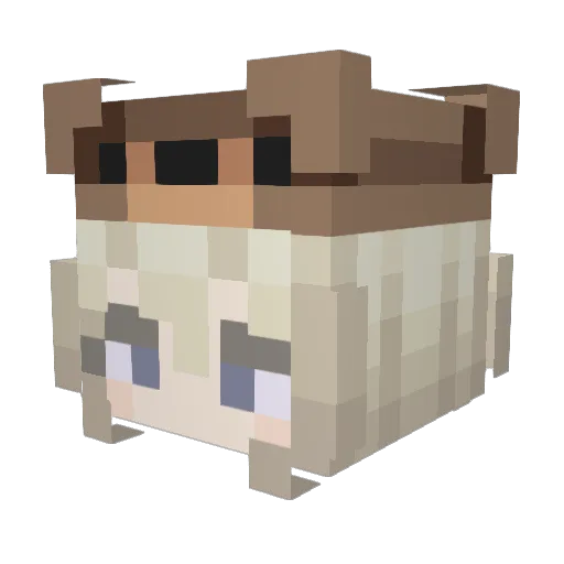 nacho07_3 Minecraft avatar head, 3D render