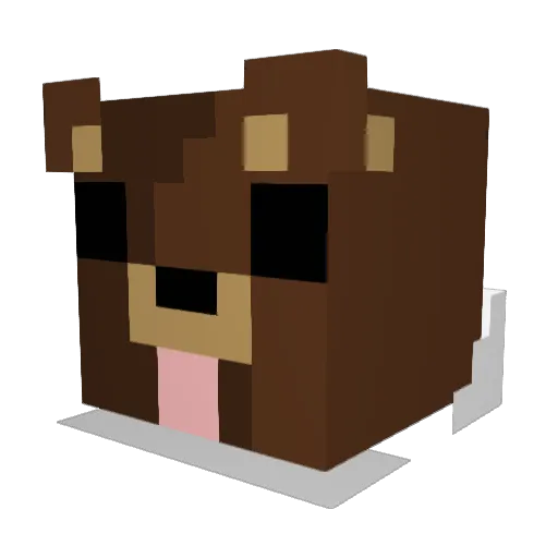 nacho30 Minecraft avatar head, 3D render