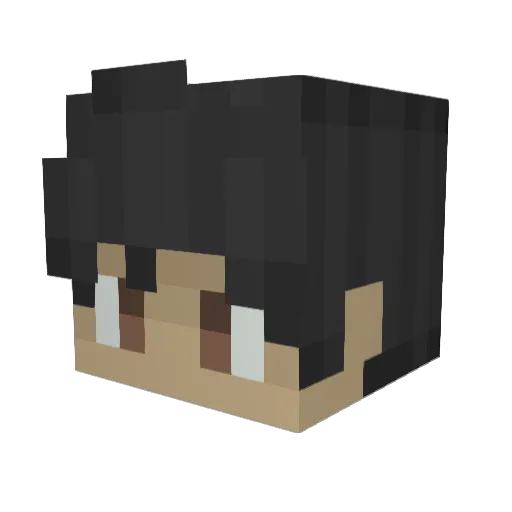 nachoinaki Minecraft avatar head, 3D render