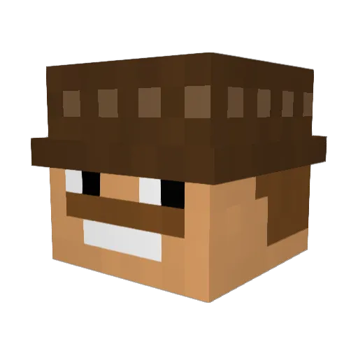 nachosguy Minecraft avatar head, 3D render