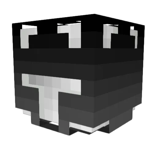 nackerman Minecraft avatar head, 3D render