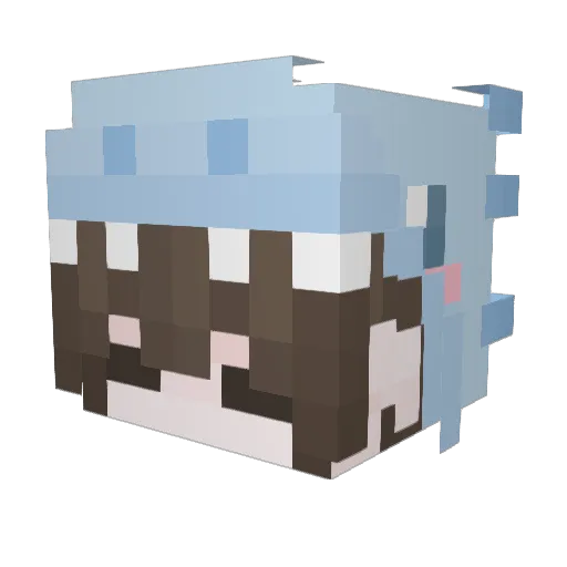 naco1an Minecraft avatar head, 3D render