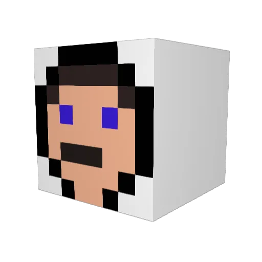 nacoh Minecraft avatar head, 3D render