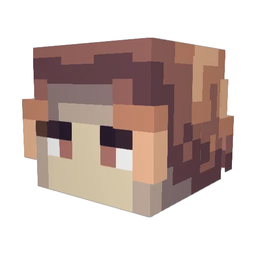 nacregem Minecraft avatar head, 3D render