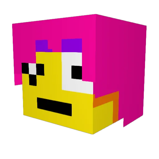 nacreousDreams Minecraft avatar head, 3D render