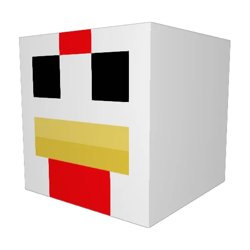 nadav44 Minecraft avatar head, 3D render