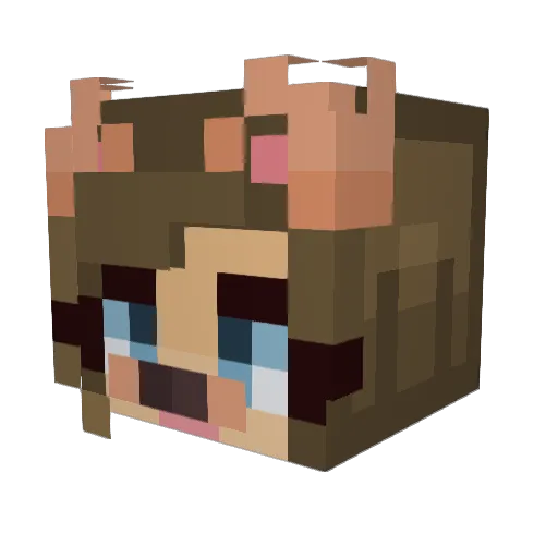 naddyamichelle Minecraft avatar head, 3D render