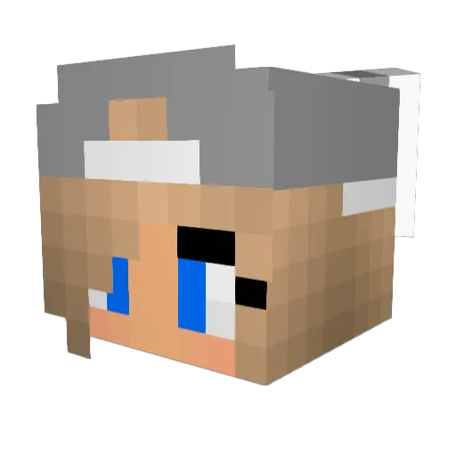 nadecraft124 Minecraft avatar head, 3D render
