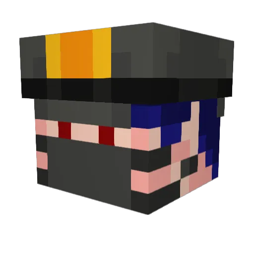 nadesama Minecraft avatar head, 3D render