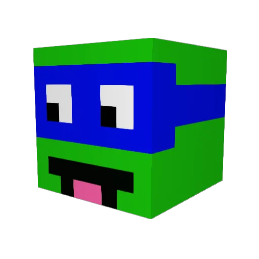 nadge Minecraft avatar head, 3D render