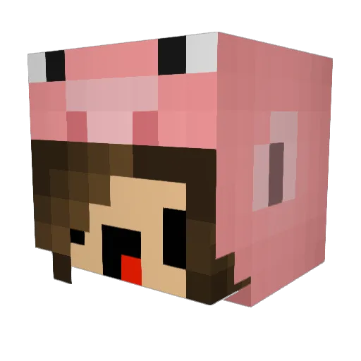 nadi4386 Minecraft avatar head, 3D render