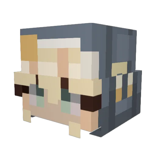 nadieess Minecraft avatar head, 3D render