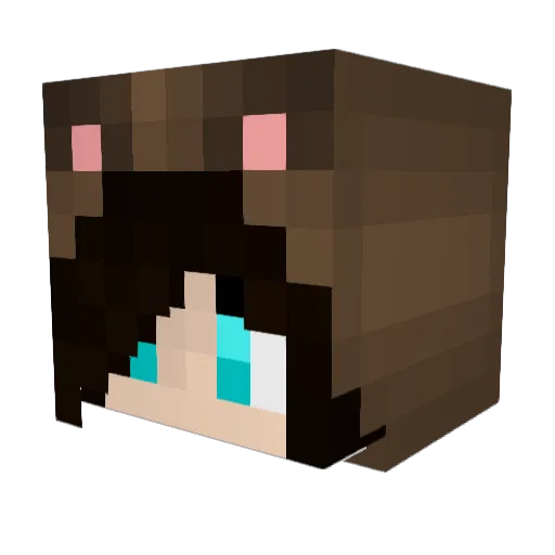 nadinesasso Minecraft avatar head, 3D render