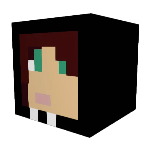 nadioxa Minecraft avatar head, 3D render