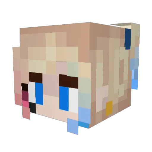 nadja15 Minecraft avatar head, 3D render