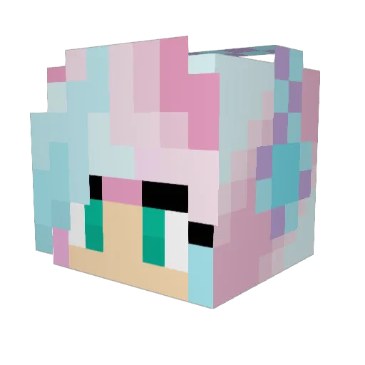 nadja66 Minecraft avatar head, 3D render