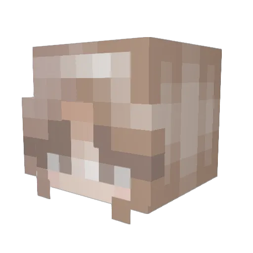 nadriyo Minecraft avatar head, 3D render