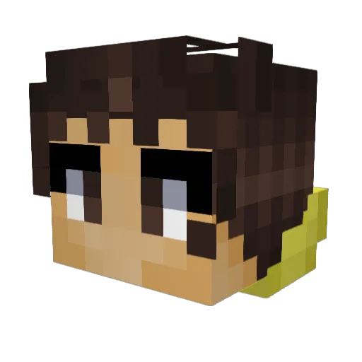 nadtherad Minecraft avatar head, 3D render
