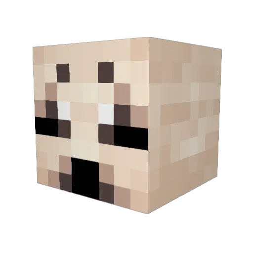 nadzm Minecraft avatar head, 3D render