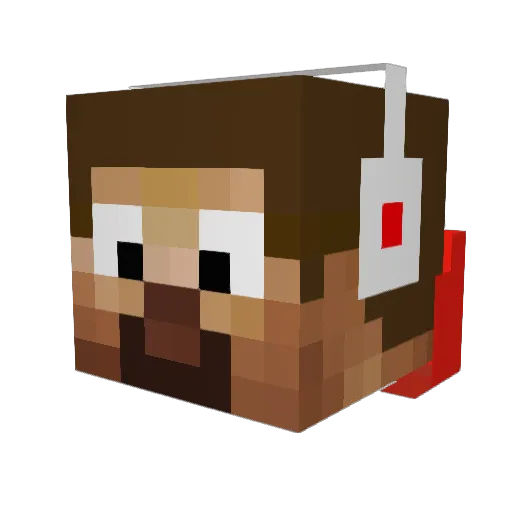 naedrus Minecraft avatar head, 3D render