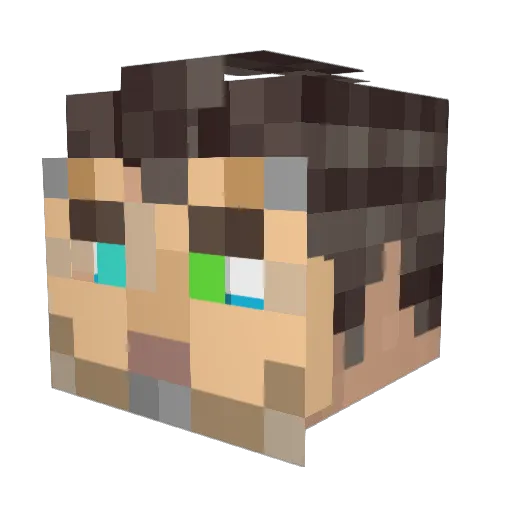 naeht Minecraft avatar head, 3D render