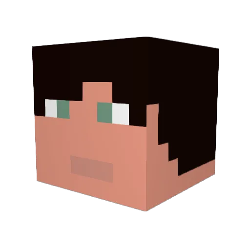 naejjj Minecraft avatar head, 3D render