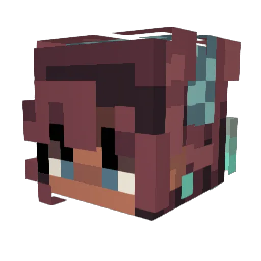 naela__ Minecraft avatar head, 3D render