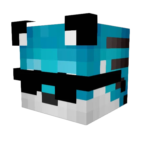 naelte Minecraft avatar head, 3D render
