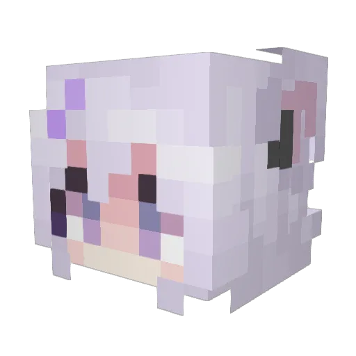 naeruru Minecraft avatar head, 3D render