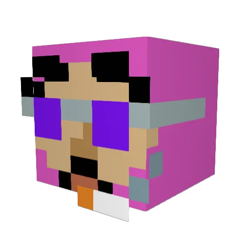 naetoen Minecraft avatar head, 3D render