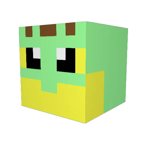 naetol Minecraft avatar head, 3D render