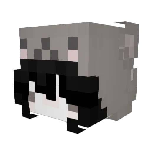 naeyi Minecraft avatar head, 3D render