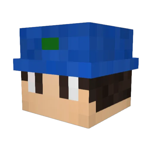naf7 Minecraft avatar head, 3D render