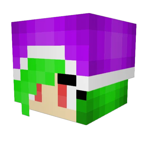 nafflad Minecraft avatar head, 3D render