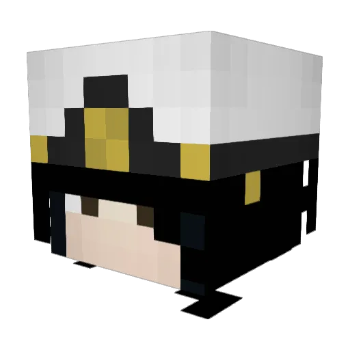 nafuyu Minecraft avatar head, 3D render