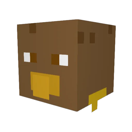 nagacoems Minecraft avatar head, 3D render