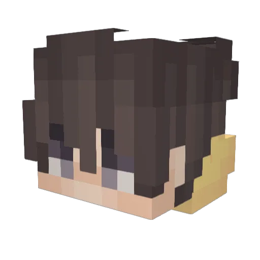 nagaio Minecraft avatar head, 3D render