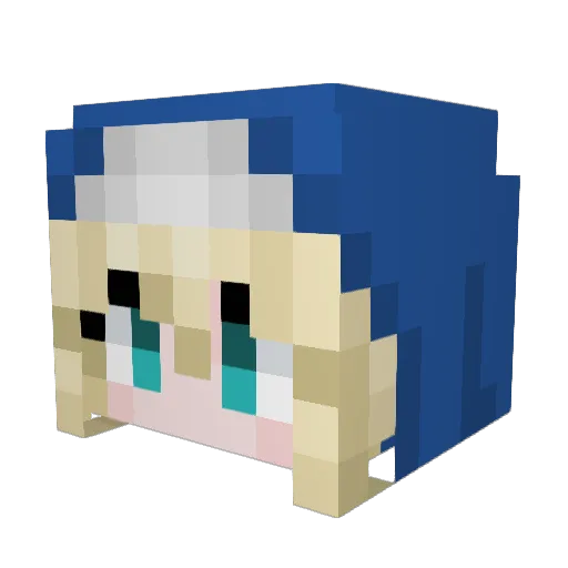 nagashima_desu Minecraft avatar head, 3D render
