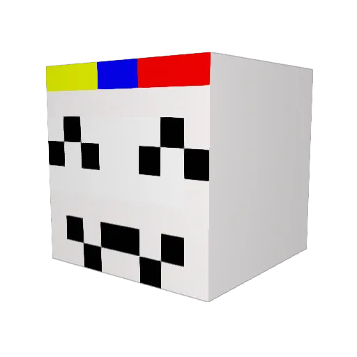nagasuuu Minecraft avatar head, 3D render