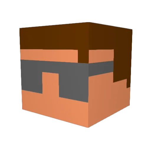 nageeb Minecraft avatar head, 3D render