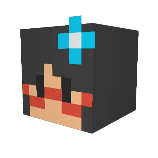 nagi102 Minecraft avatar head, 3D render
