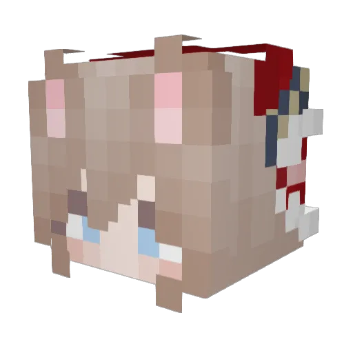 nagi_miyabi Minecraft avatar head, 3D render